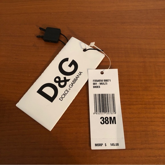 Dolce & Gabbana D&G Striped Thong Sandals 38.5 8.5 - Picture 7 of 8